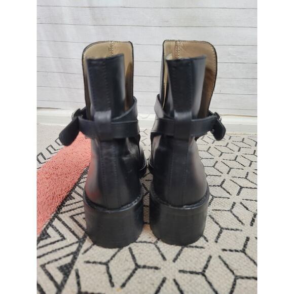 ANN TAYLOR LEATHER BLACK ANKLE BOOTIES, SZ 7 - Picture 7 of 15